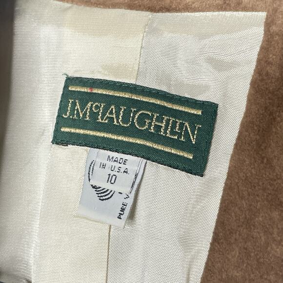 VTG J. McLaughlin Womens Wool Blazer Jacket 10 Houndstooth Old Money Equestrian - Picture 4 of 9